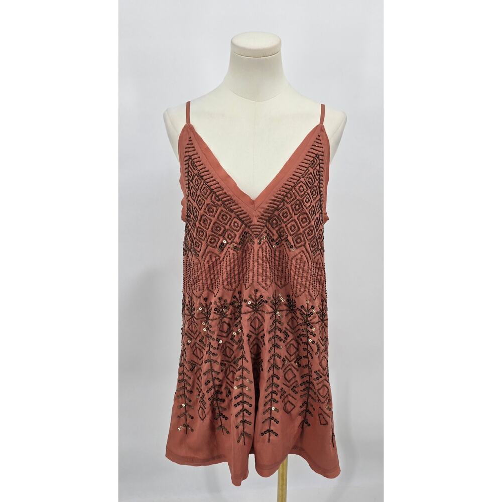 Intimately Free People Whimsigoth Arizona Nights Beaded Slip Dress- Small‎ - NWT